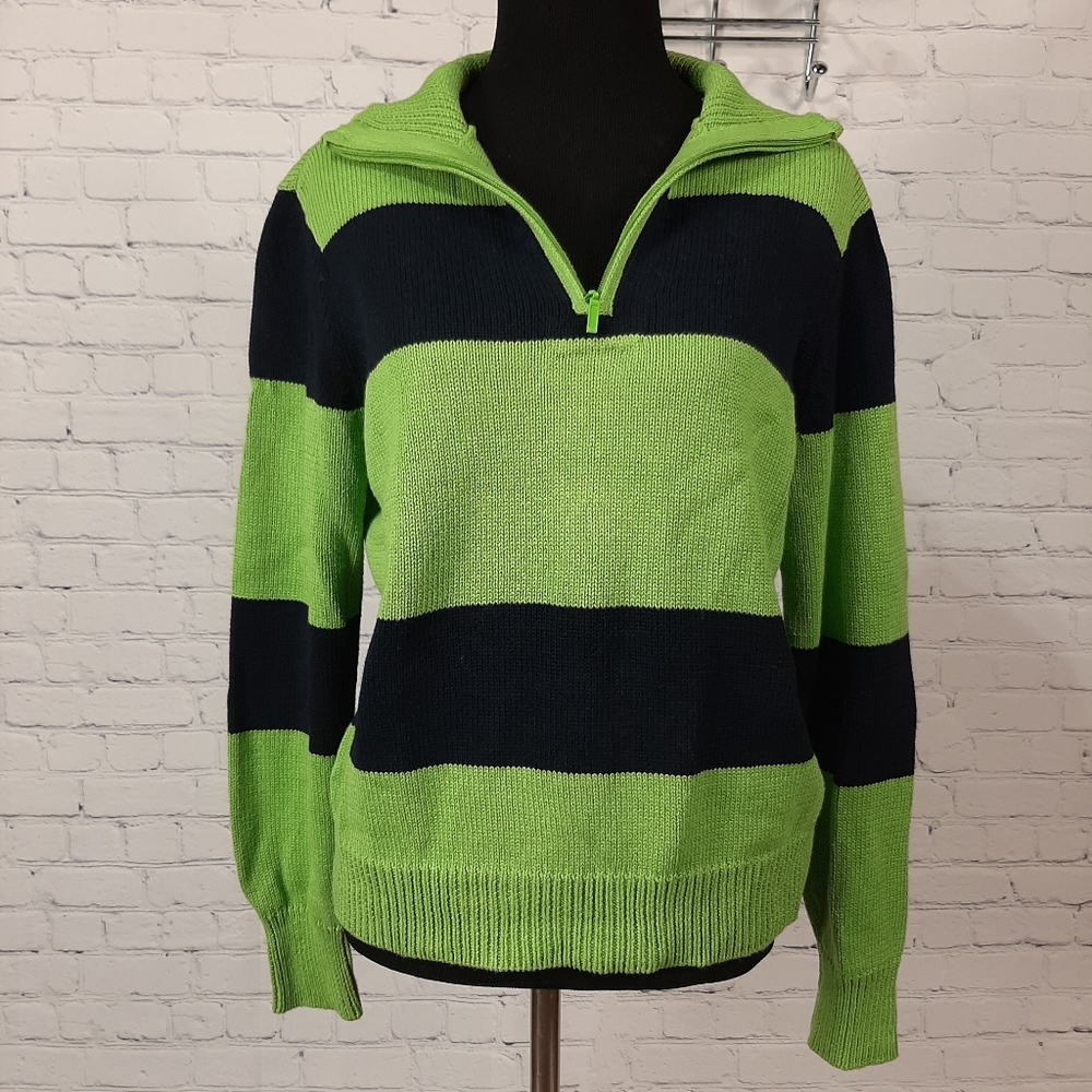 Vintage Villager Liz Claiborne 1/4 Zip Sweater LP